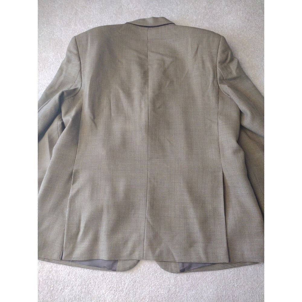Yves Saint Laurent Jacket Blazer Men‎ 44R Brown Black 3 Button Double Vent Wool - Picture 6 of 9